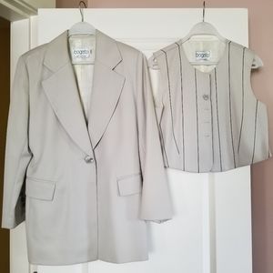 SOLD - BOGATO light beige blazer and vest